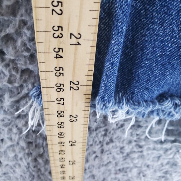 Old Navy Jeans Womens Size 18 Blue High-Rise Slouchy Straight Distressed Denim - Picture 8 of 12